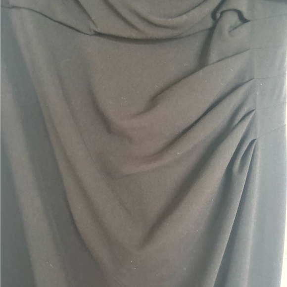 Vince Camuto Ruched Off the Shoulder Black Gown size- 6 - Picture 7 of 14